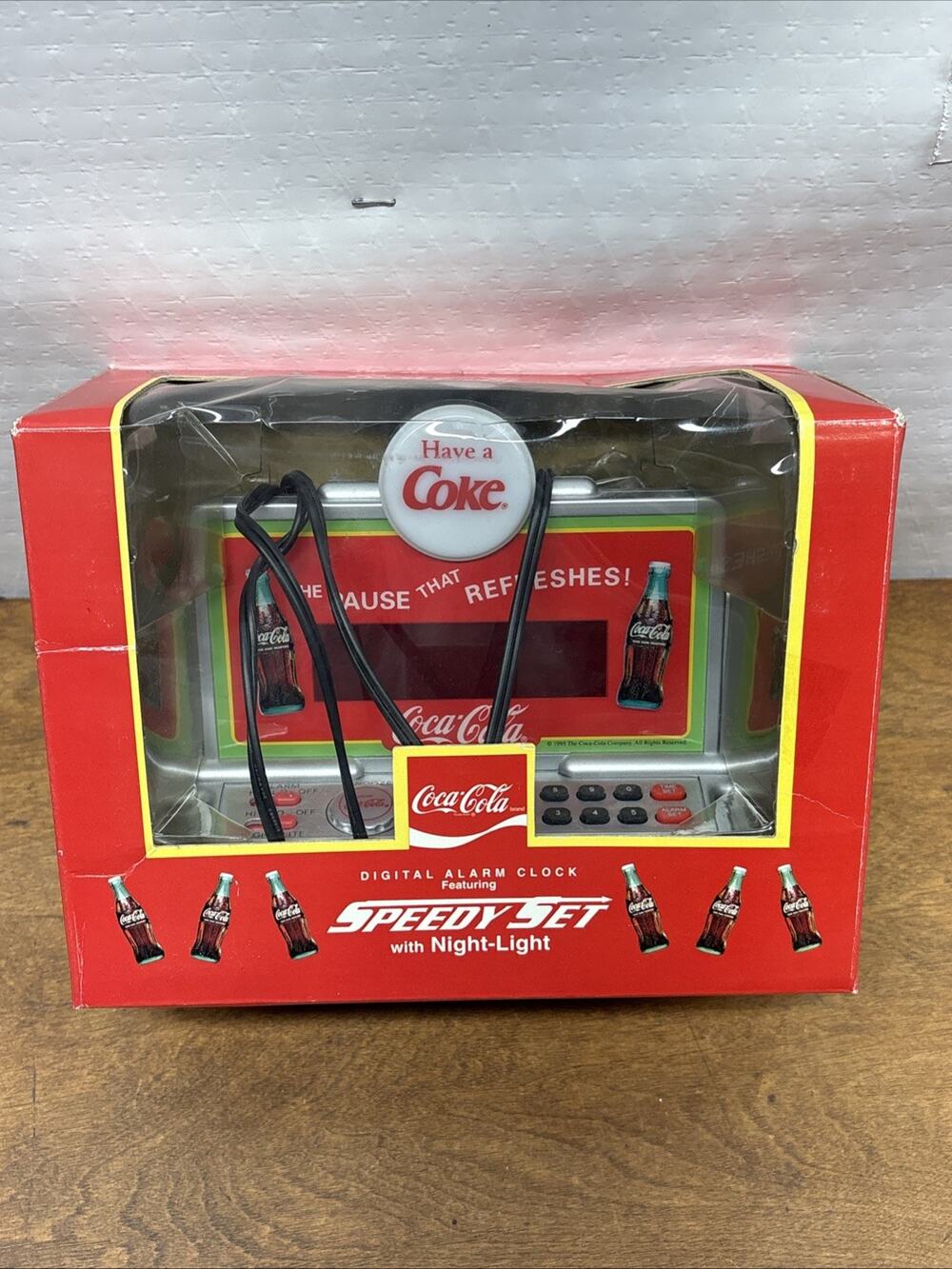 Vintage Coca Cola Speedy Set Alarm Clock In Box, Clean!